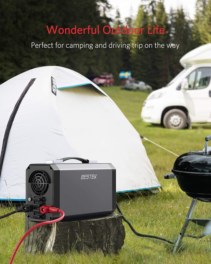 BESTEK Pure Sine Wave Power Inverter - 1000W Car Inverter DC 12V to 110V AC -