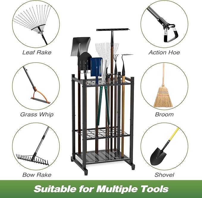 Garden Tool Organizer, Yard Tool Tower Rack