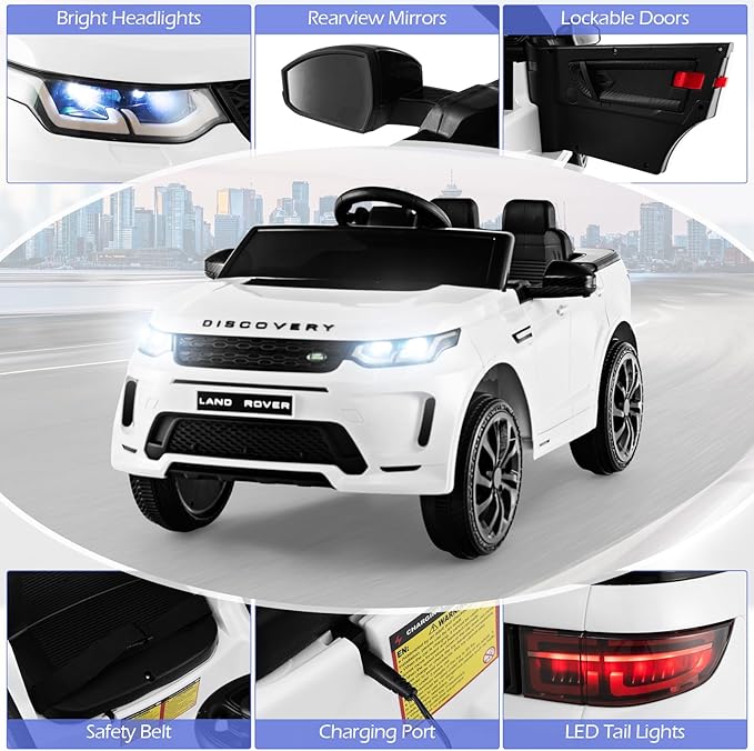 Costzon 12V Kids Ride On Car, Licensed Land Rover Electric Vehicle w/Remote