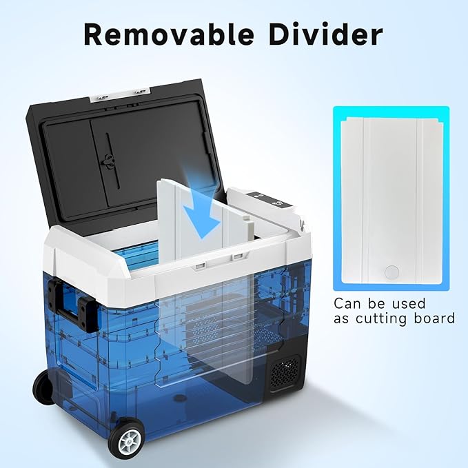 SubSun12V Cooler Car Fridge, 48QT -4℉~68℉ Fast Cooling Car Refrigerator