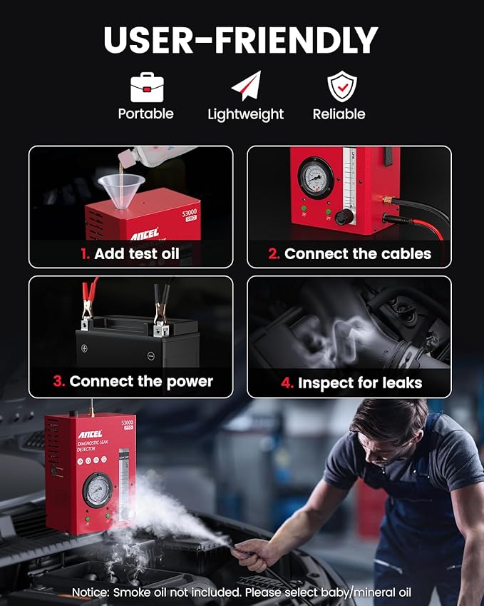 ANCEL S3000 PRO Automotive Smoke Machine