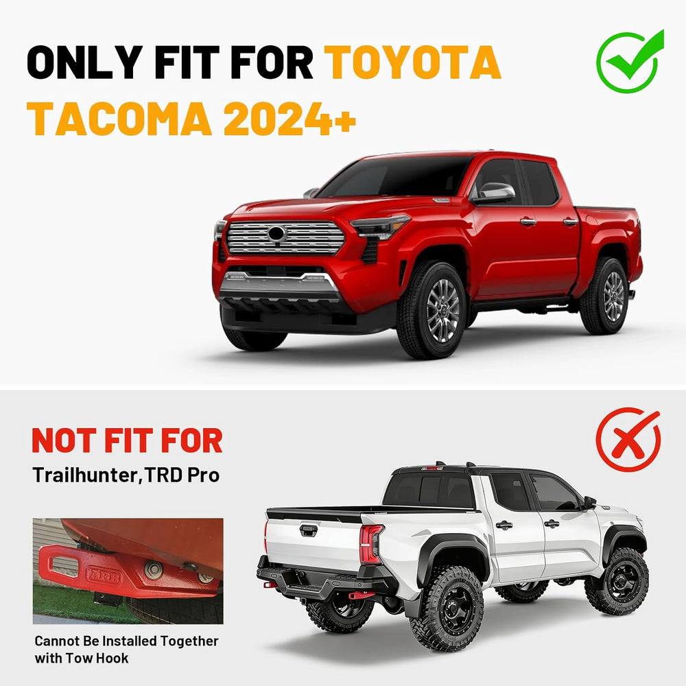 One-Piece Aluminum Upgraded Rear Bed Step Compatible with Toyota Tacoma 2024-...