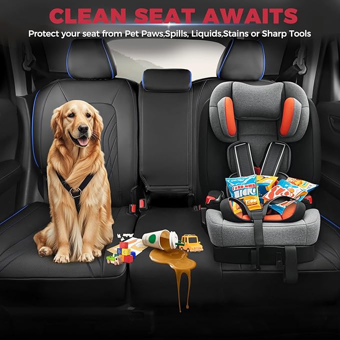 FREESOO Seat Covers for Honda CRV, Custom Fit Seat Covers Full Set, CRV LX EX