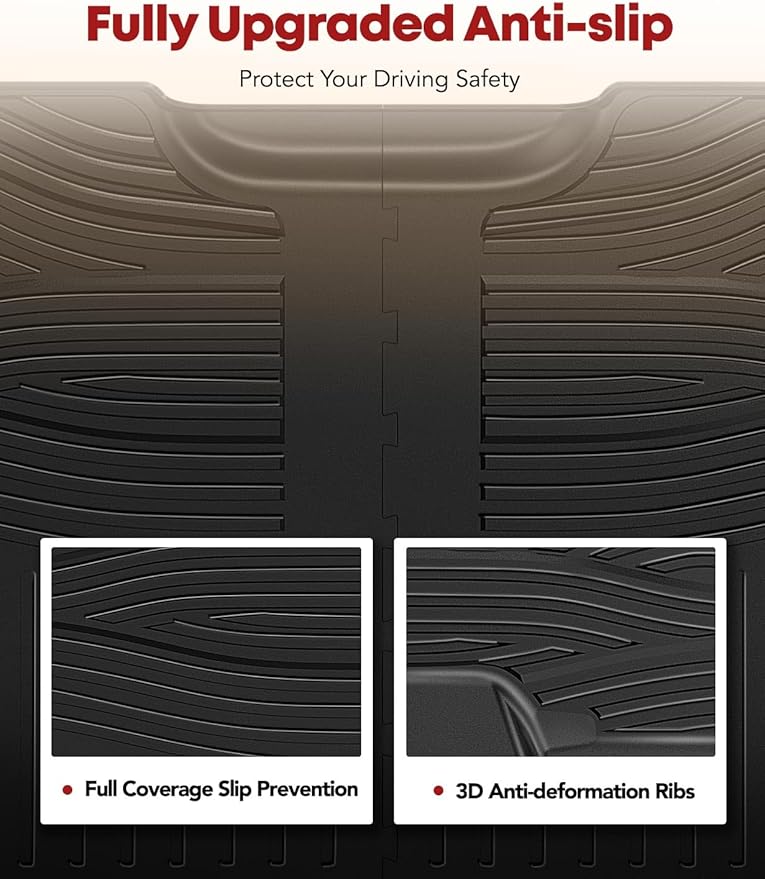 YHTAUTO Floor Mats Fit 2015-2025 Ford F-150 2022-2025 F-150 Lightning SuperCrew