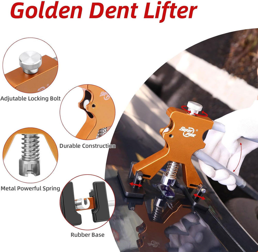 Super PDR Dent Puller Kit Paintless Dent Repair Kit for Car – Slide Hammer Su...