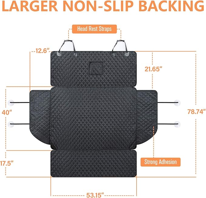 PETICON SUV Cargo Liner for Dogs, Waterproof Pet Cargo Cover Dog Seat Mat for