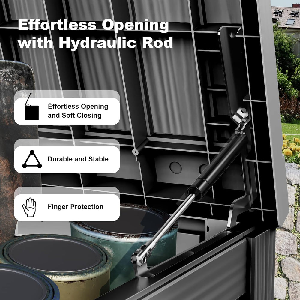 DRATO 200 Gallon Deck Boxes Outdoor Waterproof, Resin Large Lockable Storage ...