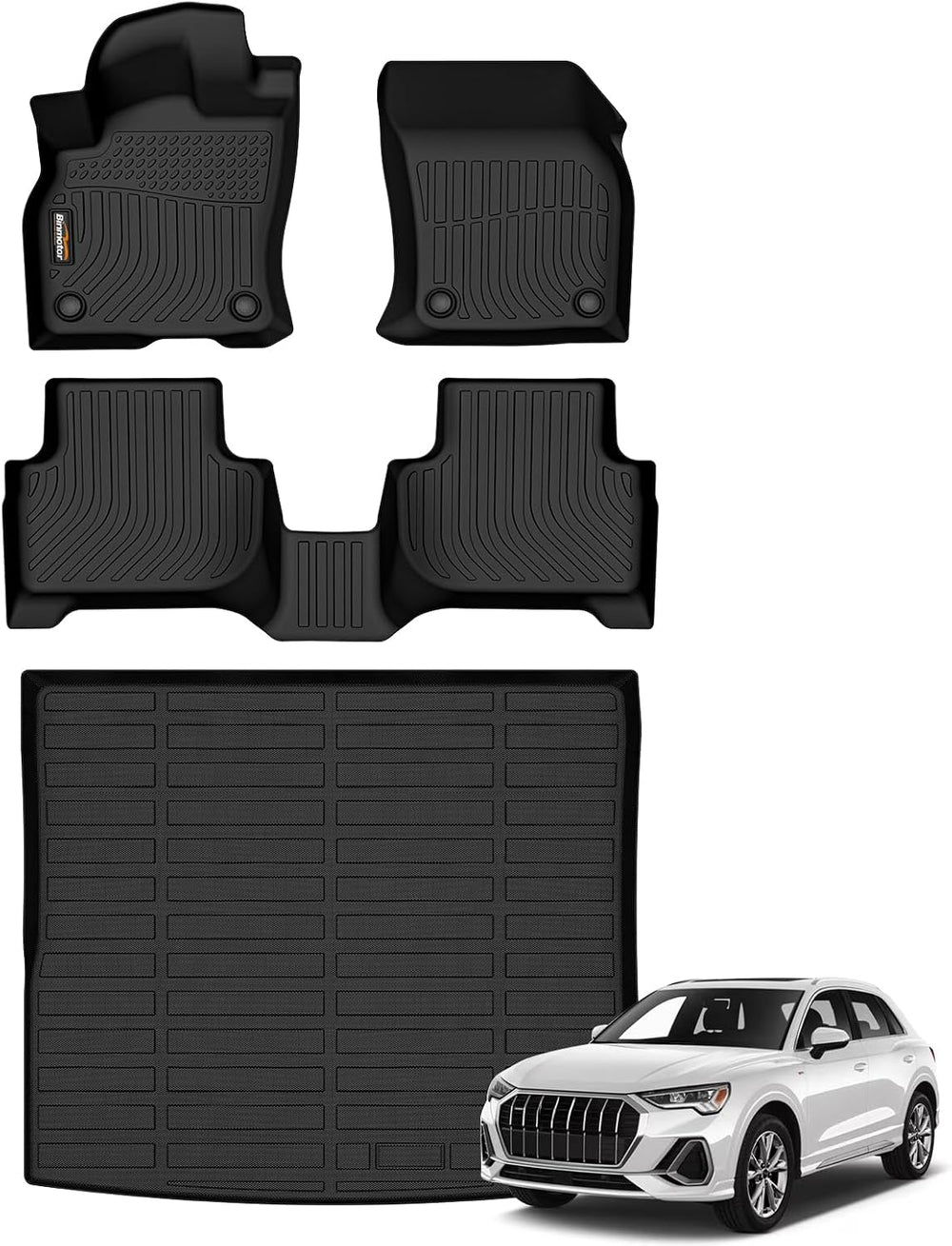 Binmotor-All Weather Car Floor Mats Cargo Liner Set