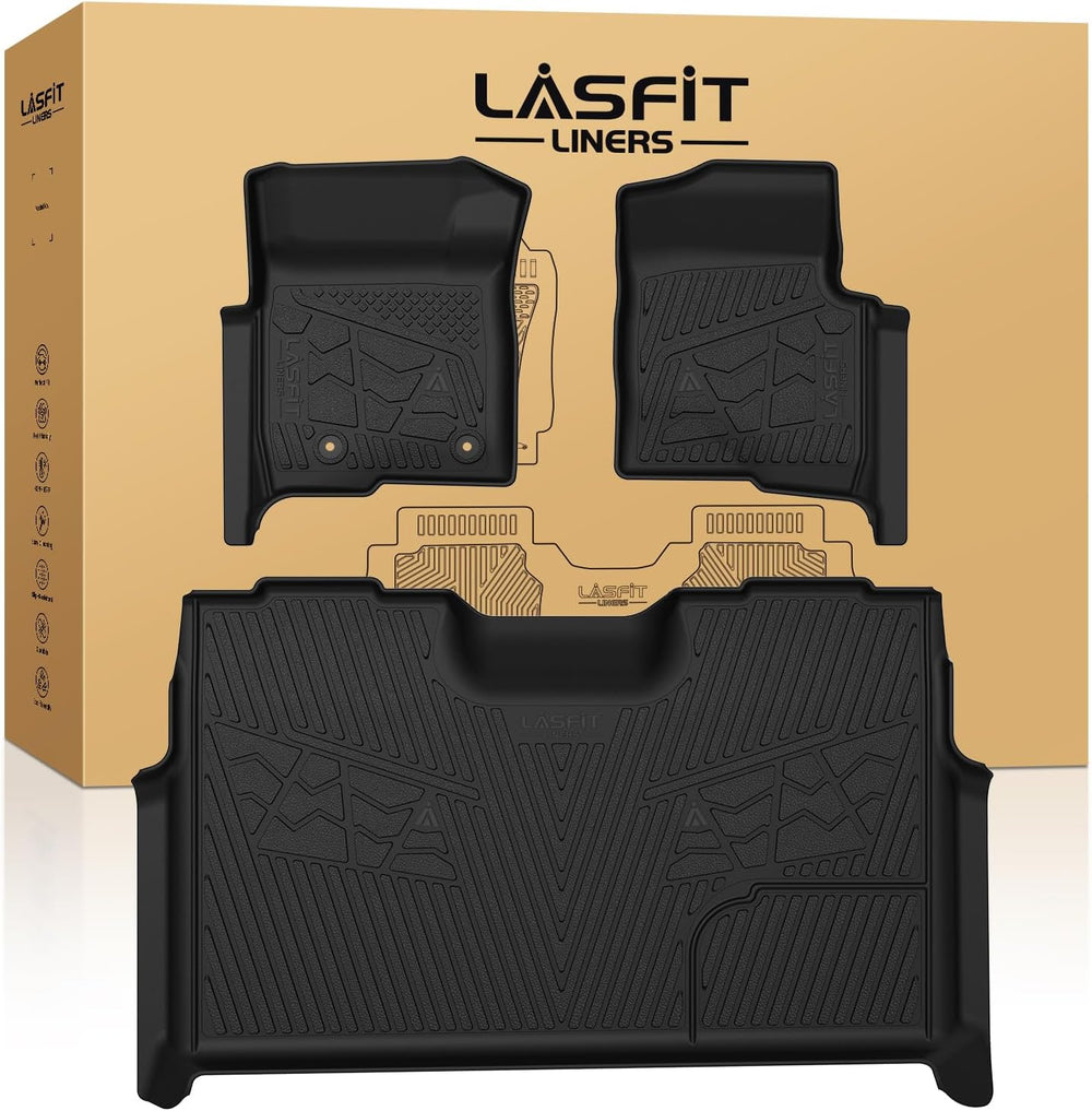 LASFIT Mats for Ford F-150 2011-2014 SuperCrew, Carpet Floor, Bucket Seat