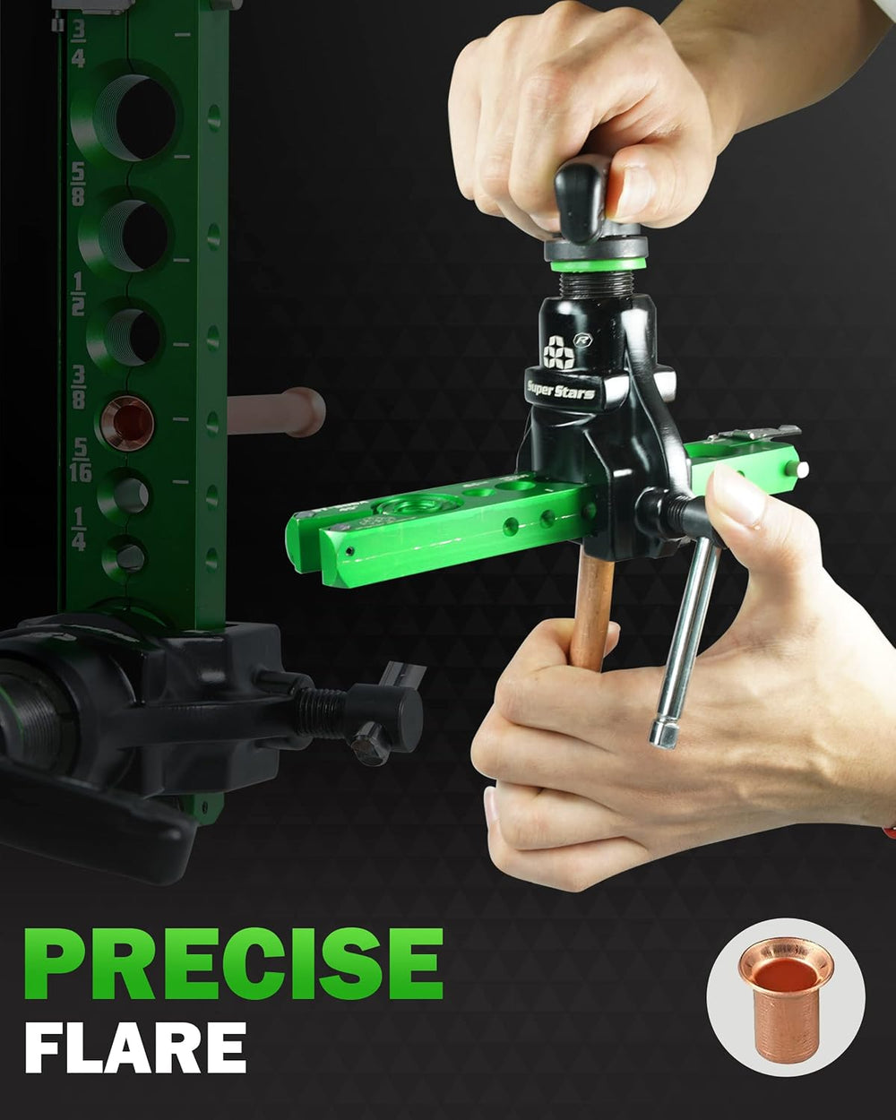 Super Stars Flaring Tool Kit 1/4in - 3/4in Single Flare Tool HVAC 45° Eccentr...