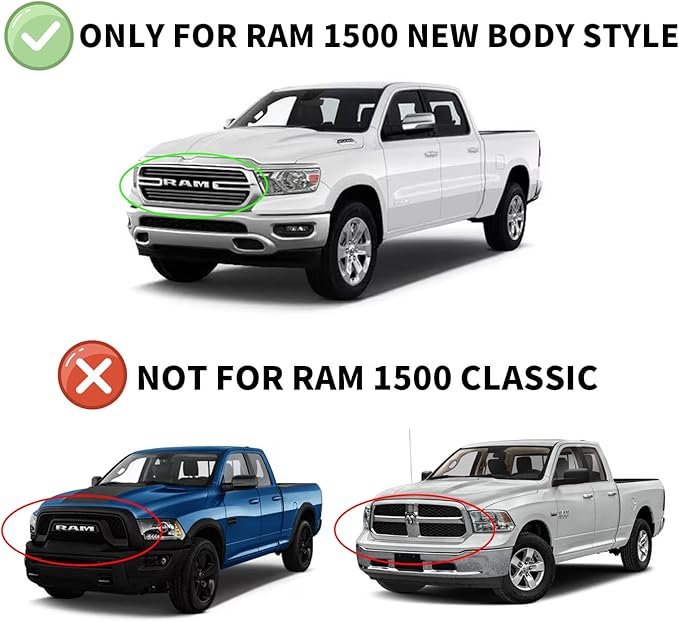 Window Visors Rain Guards for 2019-2025 Dodge Ram 1500 Quad Cab, Window Vent