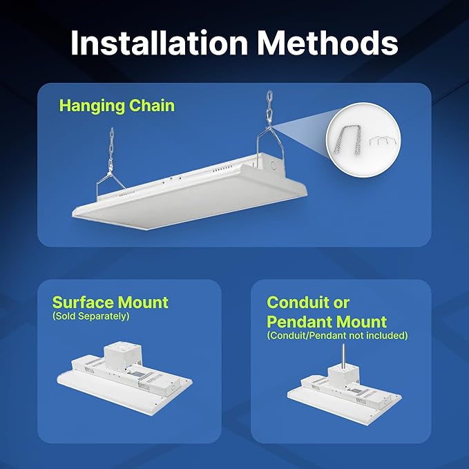 2 FT Linear LED Shop Lights, 170LM Bay Ceiling Shop Light