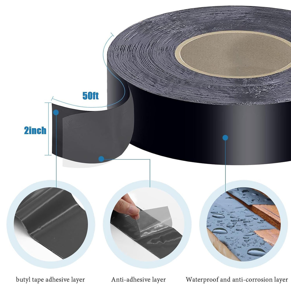Joist Tape for Decking 2''×50',10 Pack Weather-Resistant Deck Joi...