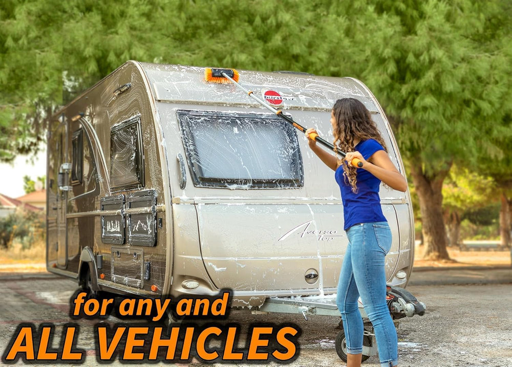 Car & RV Wash Brush Kit with 48-144״ Long Extendable Handle