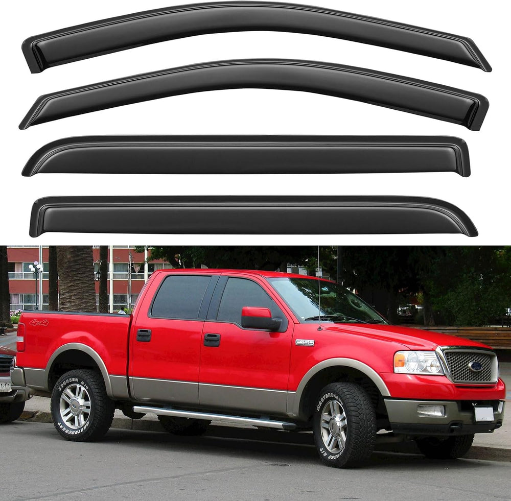 Window Visors Rain Guards for 2004 2005 2006 2007 2008 Ford F150 SuperCrew