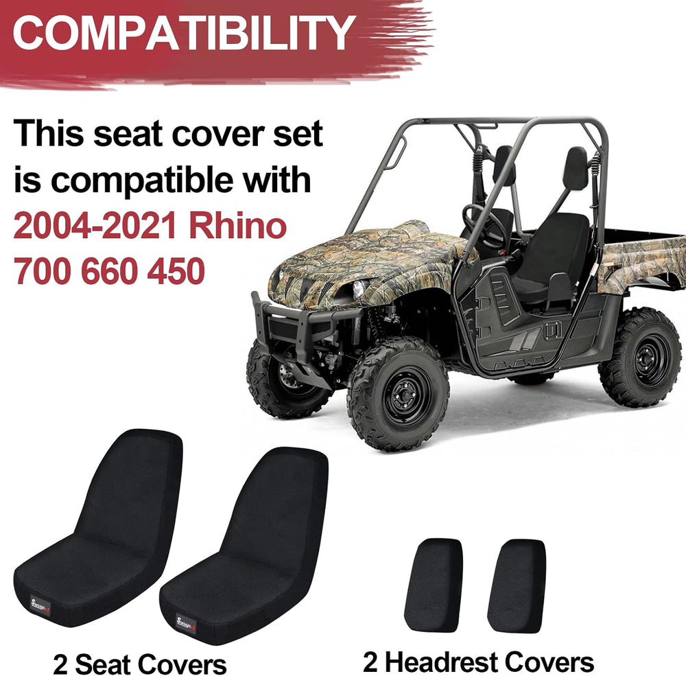 StarknightMT UTV Seat Covers Compatible with Rhino 700 660 450 2004-2021 1680...