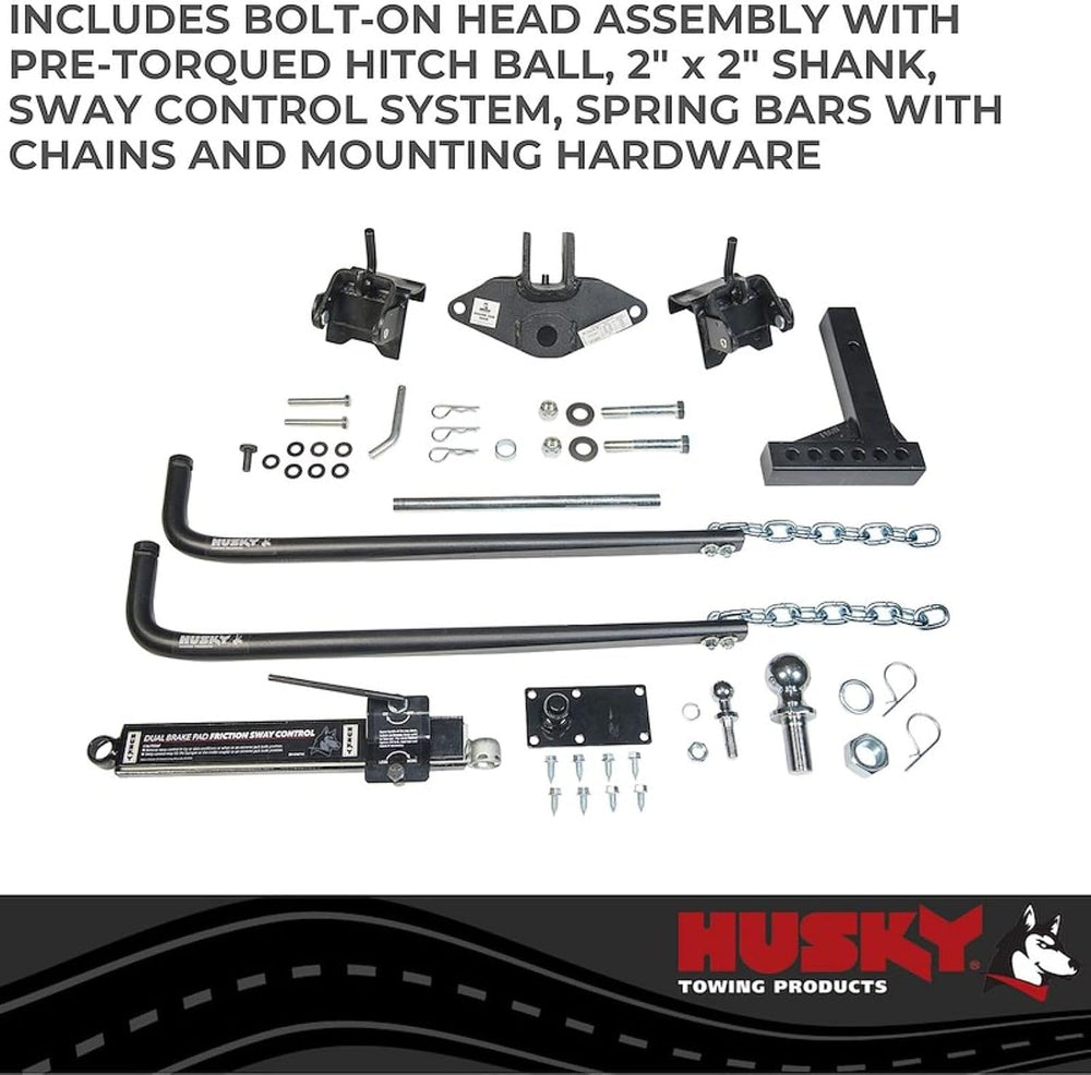 HUSKY TOWING 31997 800LB Weight Distribution Hitch with Sway Control and 2.32...