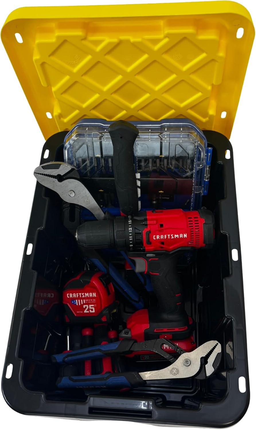 Edge Plastics Tough Tote, Heavy Duty Storage totes, for home and Garage Stora...