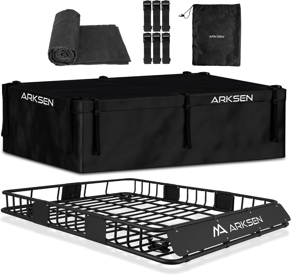 ARKSEN 64 x 50 x 6 Inch Universal Extra Wide 150LB Heavy Duty Roof Rack Cargo