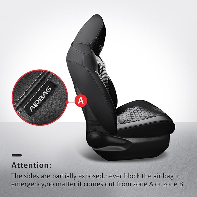 MIROZO Seat Covers for rav4, Waterproof Car Seat Covers Faux Leather Seat Cover
