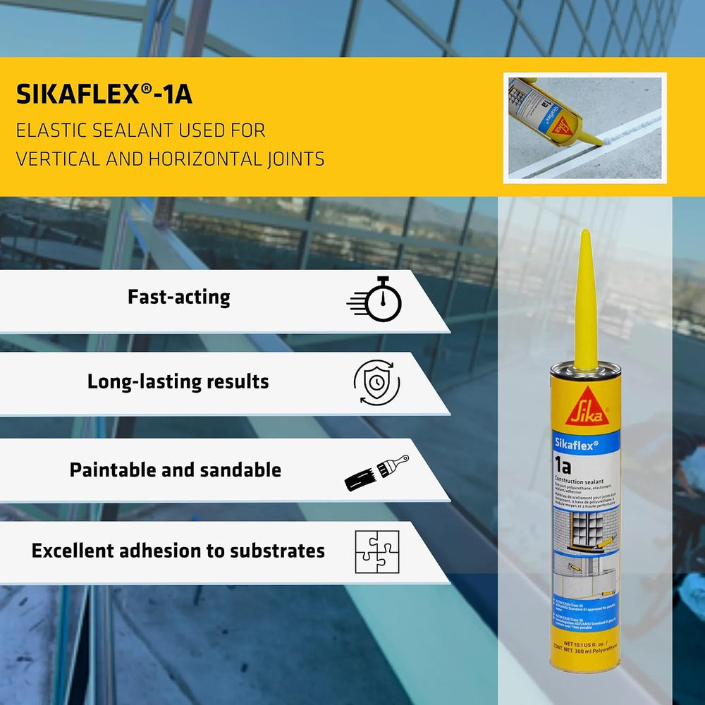 Sikaflex 1a Polyurethane Sealant Kit, Black, Pack of 12