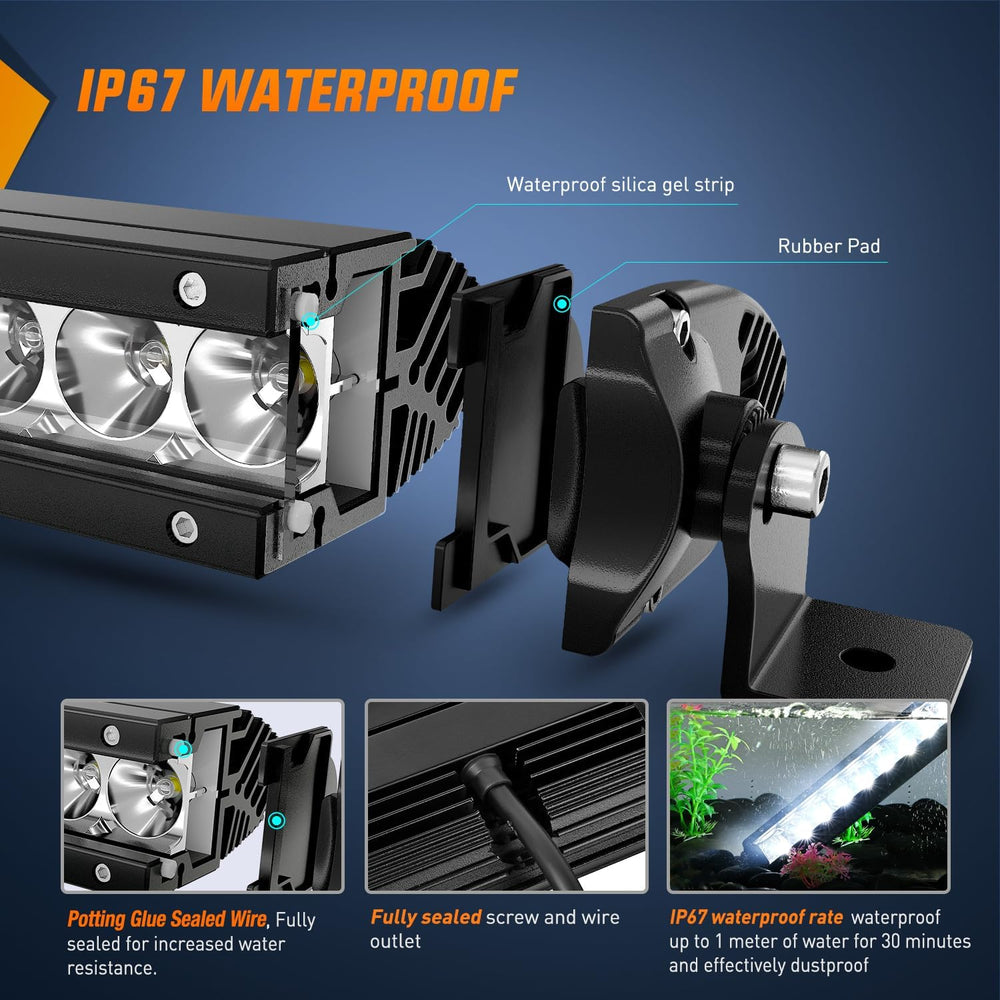 Nilight LED Light Bar 21inch 100W Spot Flood Combo Super Slim 9000LM Off Road...