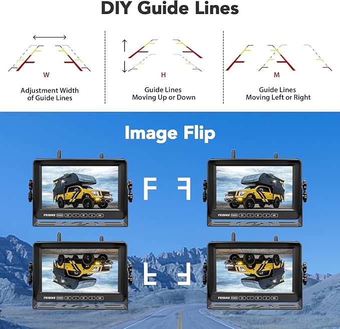 Dual RV Backup Camera Wireless