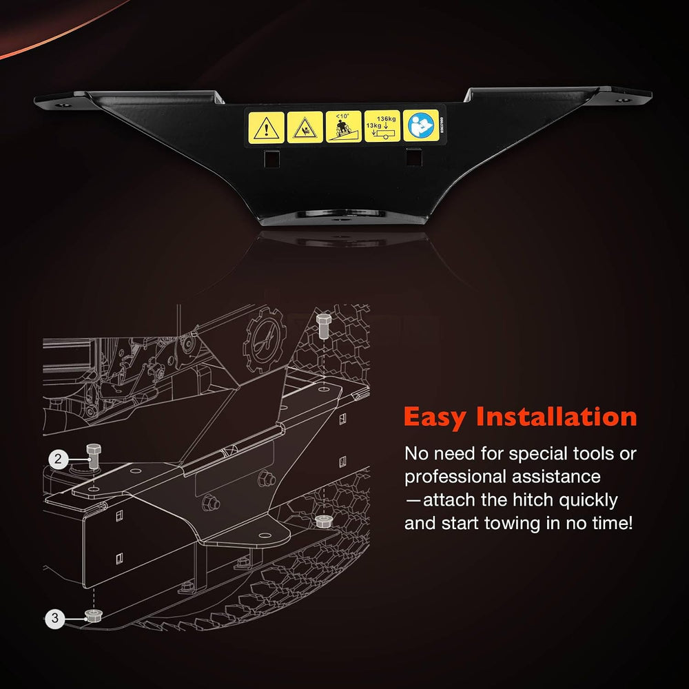71502800 Trailer Hitch Kit for Edge Zero Turn Mowers, Heavy Duty Towing Attac...