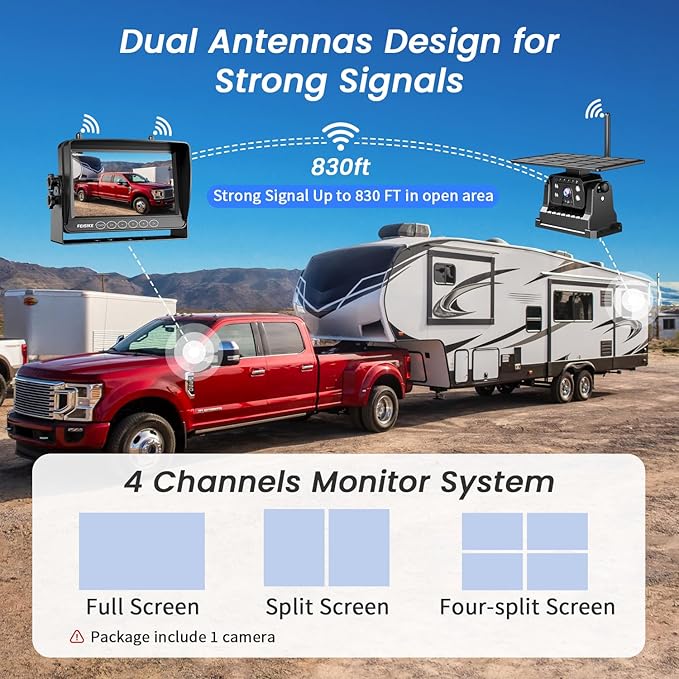 Magnetic Solar Wireless Backup Camera