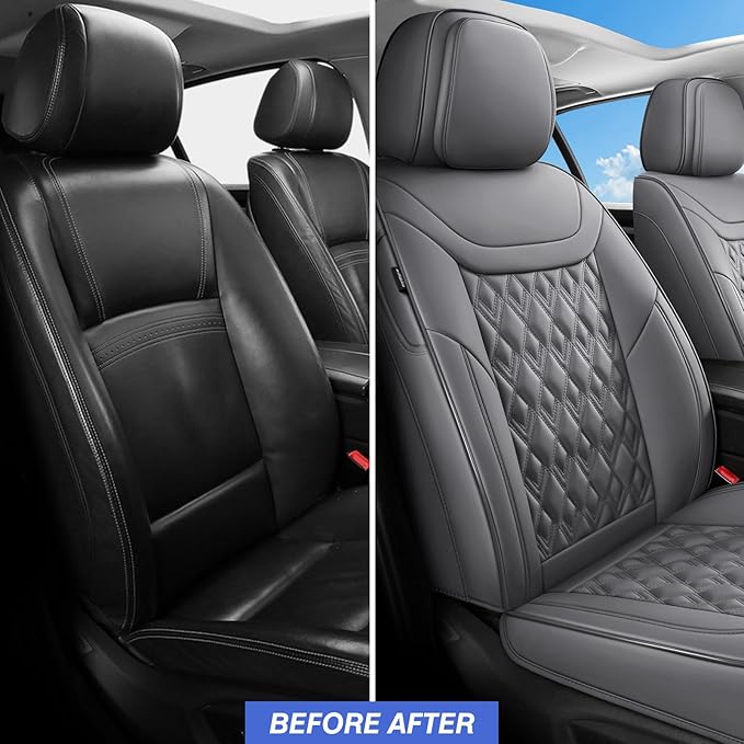 Car Seat Covers Full Set, Leather Seat Covers