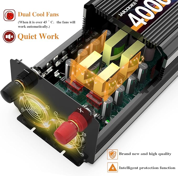 4000 Watt Power Inverter 12V DC to 110V 120V Converter