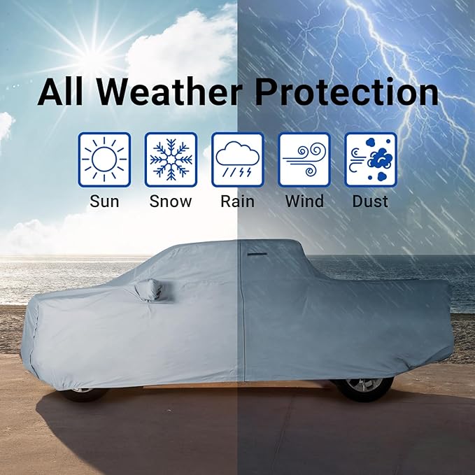 iCarCover Fits 1997-2024 F-150 SuperCrew Cab, 5.5 ft Short Bed Ford Truck Cover