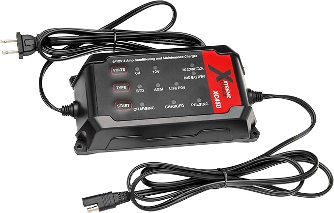 PulseTech XC450 Xtreme Charge 4 AMP Smart Battery Charger Maintainer, Trickle