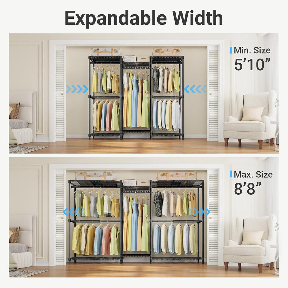 VIPEK X3 Basic Expandable Closet System, Heavy Duty Freestanding Open Wardrob...