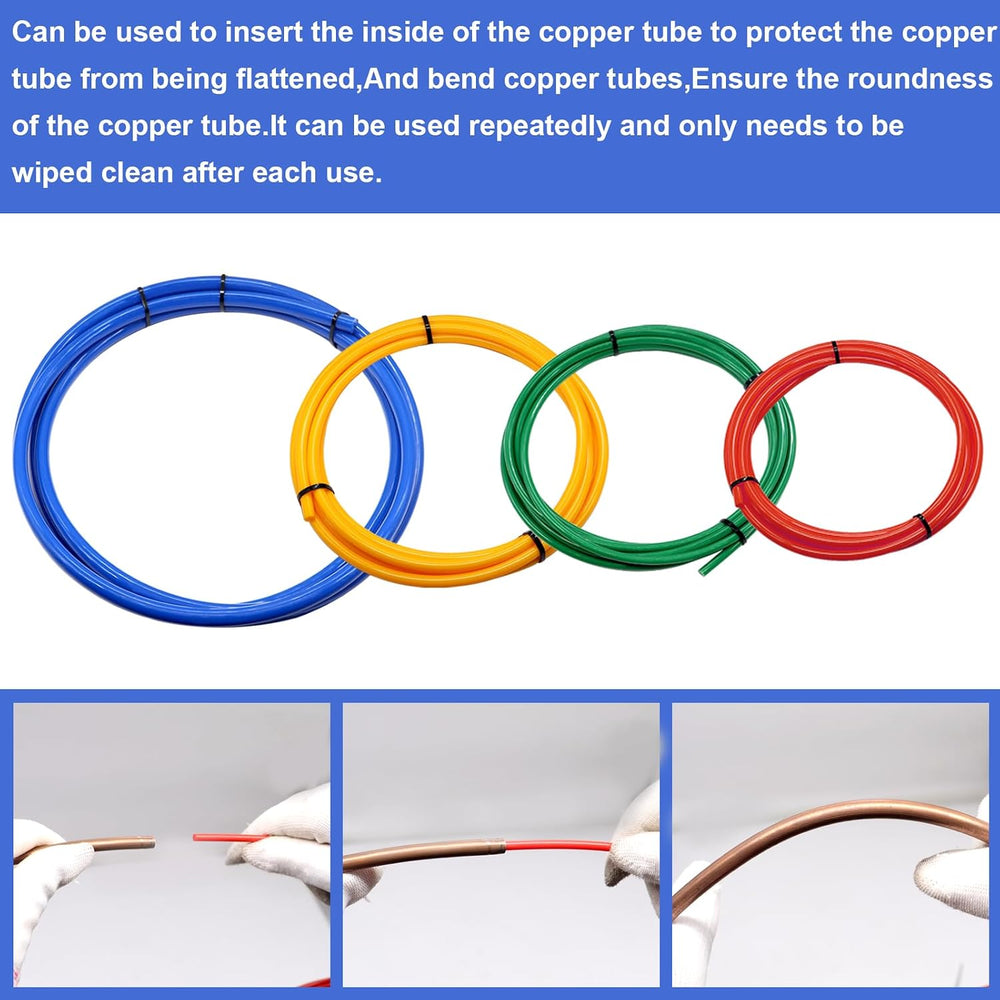 Tnisesm 4Pcs Conditioning Copper Tubing Pipe Extension 4M, 1/4" 1/2"...