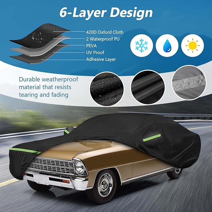 Waterproof Car Covers for Chevrolet II Nova/Nova SS 350/350 SC Sedan/Coupe