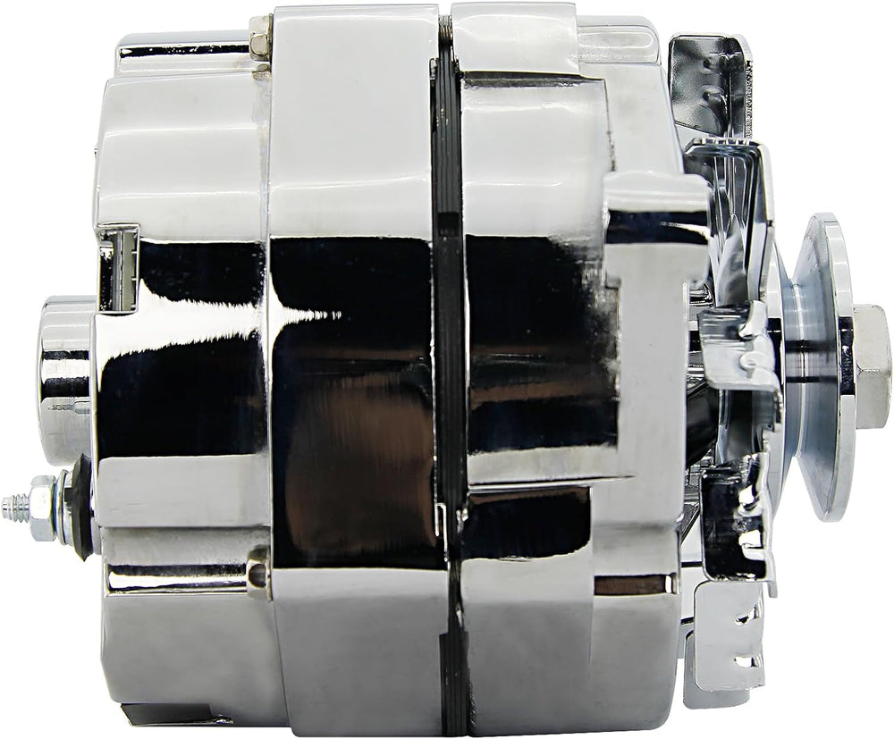 Chrome GM 1 Wire Alternator Self-Exciting High Output for 100A