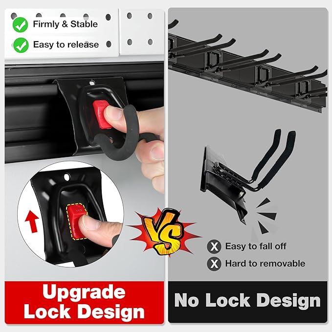 WORKPRO Garage Tool Organizer Wall Mount, Garage Organization Garden Tool Rack