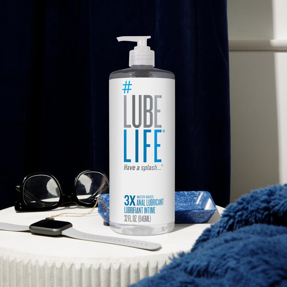 LUBELIFE 3X Anal Lubricant, Thicker Water-Based lube for Men Women 32 Fl Oz