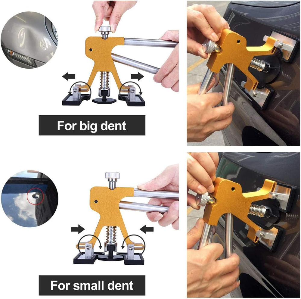 GLISTON 45pcs Paintless Dent Repair Tool Dent Puller Kit, Adjustable Width, P...