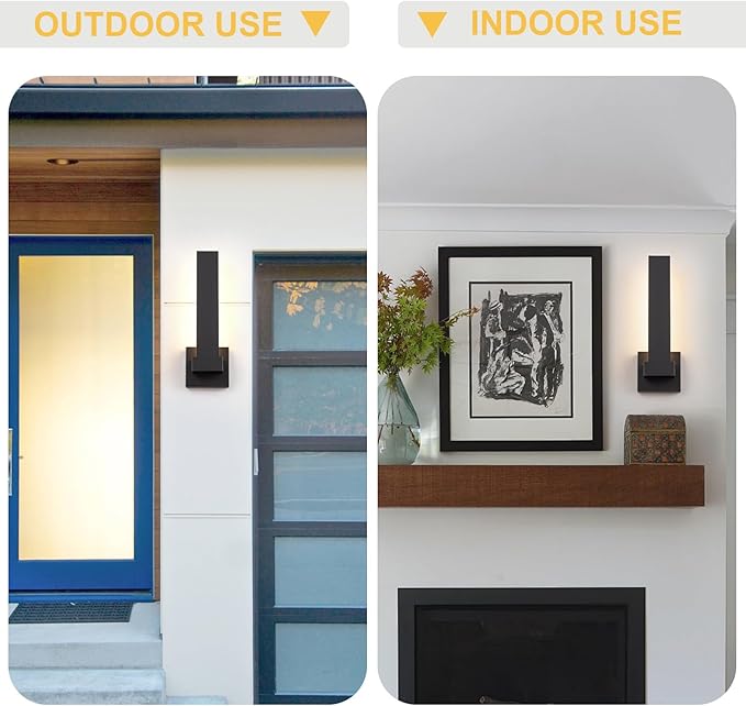 Modern Outdoor Wall Lights 15.5" LED Exterior Lighting Fixtures Patio Wall