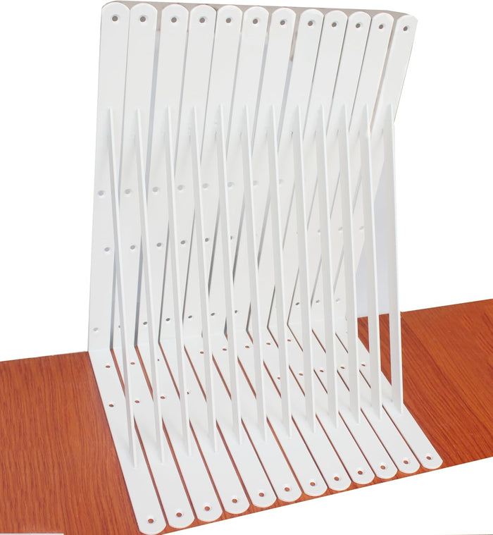 12 Pack L16 x H 10" White Heavy Duty Shelf Brackets