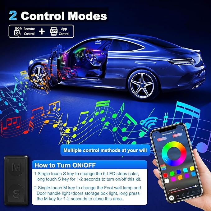 Acrylic Interior Car LED Strip Light
