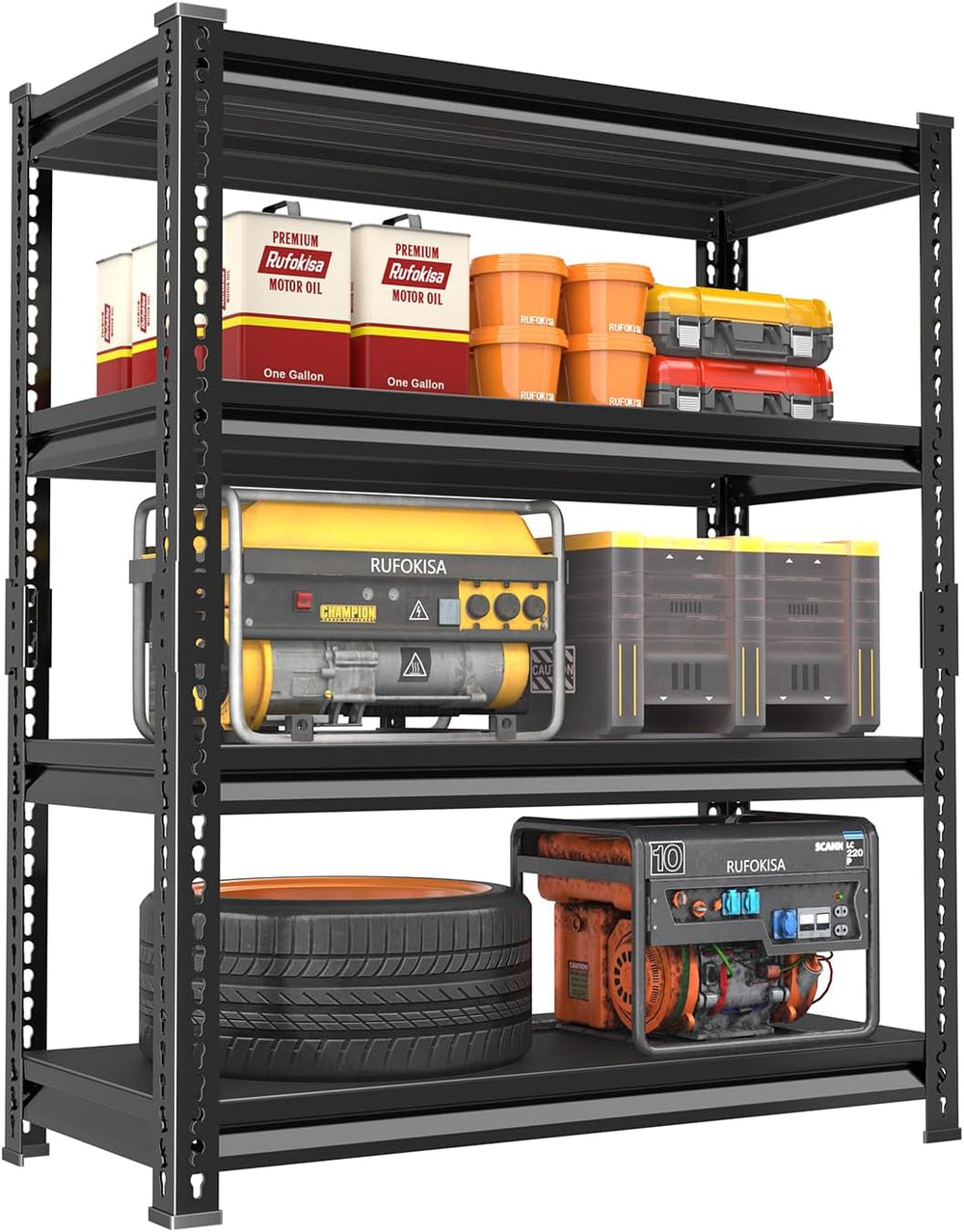 40" W Garage Shelving Heavy Duty,1800LBS Loads Metal Shelving Units and ...