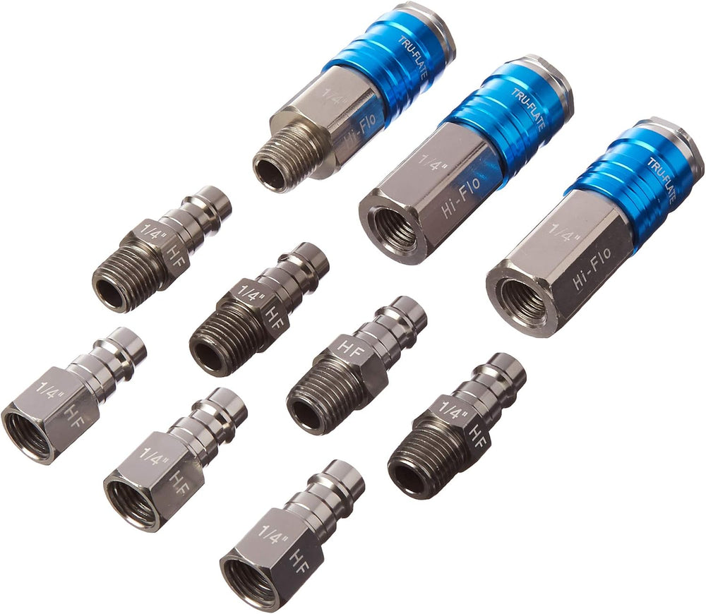 Tru-Flate 13-907 1/4" HI FLO Design x 1/4" NPT Aluminum Plug/Couple...