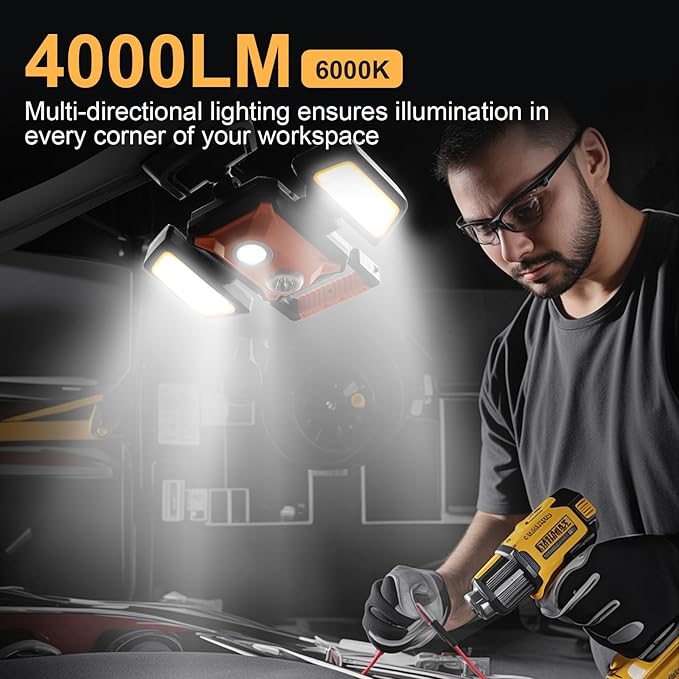 4000LM LED Work Light Rechargeable