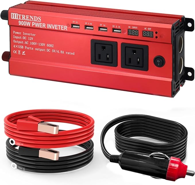 HITRENDS 900W Car Power Inverter 12V to 110V, DC to AC Converter