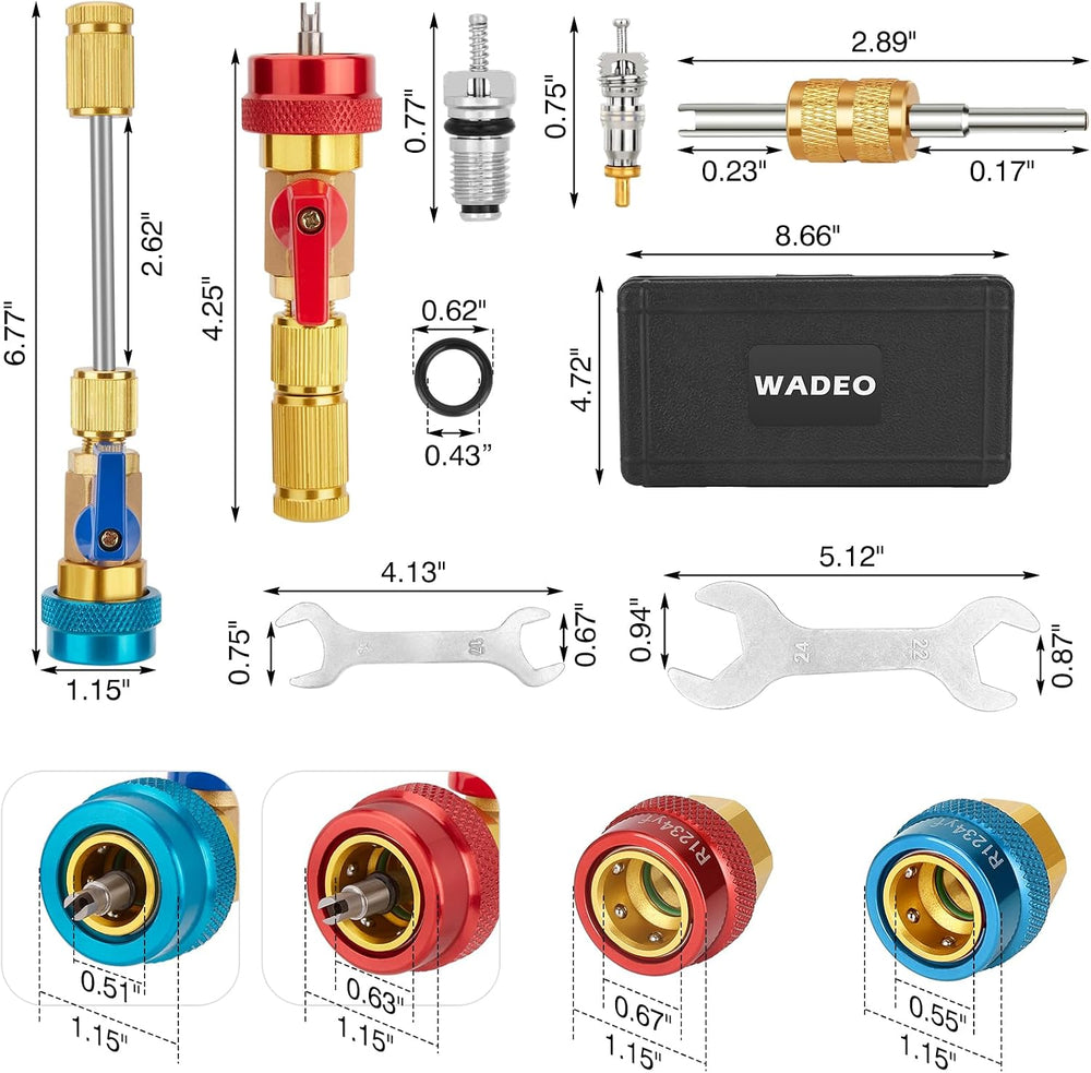 AC Valve Core Removal Tool R134a R1234yf AC Schrader Valve removal Tool Kit