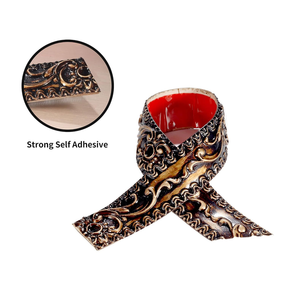 Flexible Wall Trim, 16.4 Feet Peel and Stick Molding - Brass