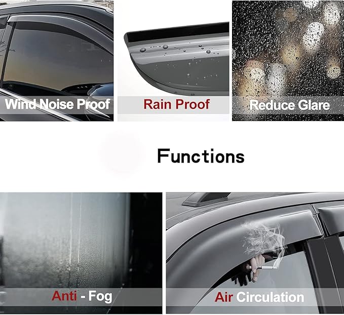 Side Window Visor Vent Wind Deflector fit